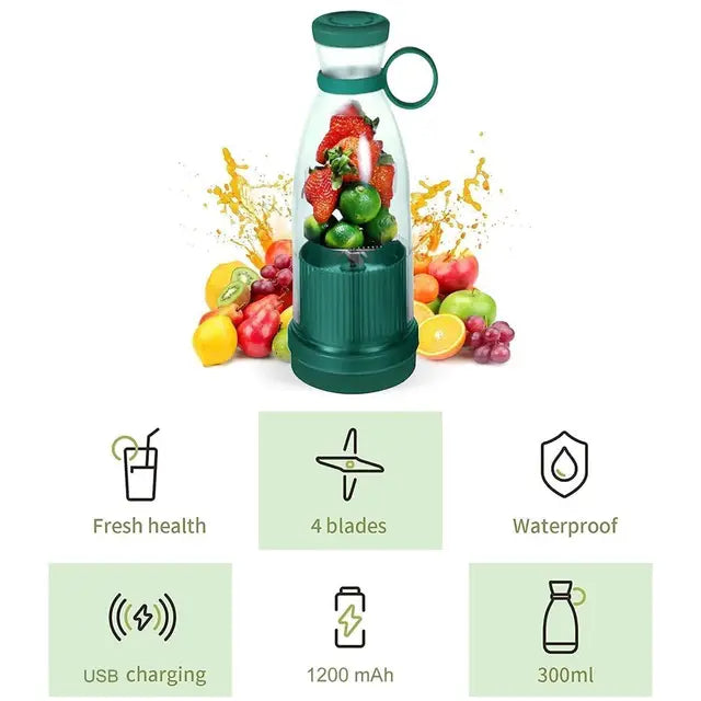 Electric Portable Mini Juicer Bottle | Wireless Personal Size Juicer Blender