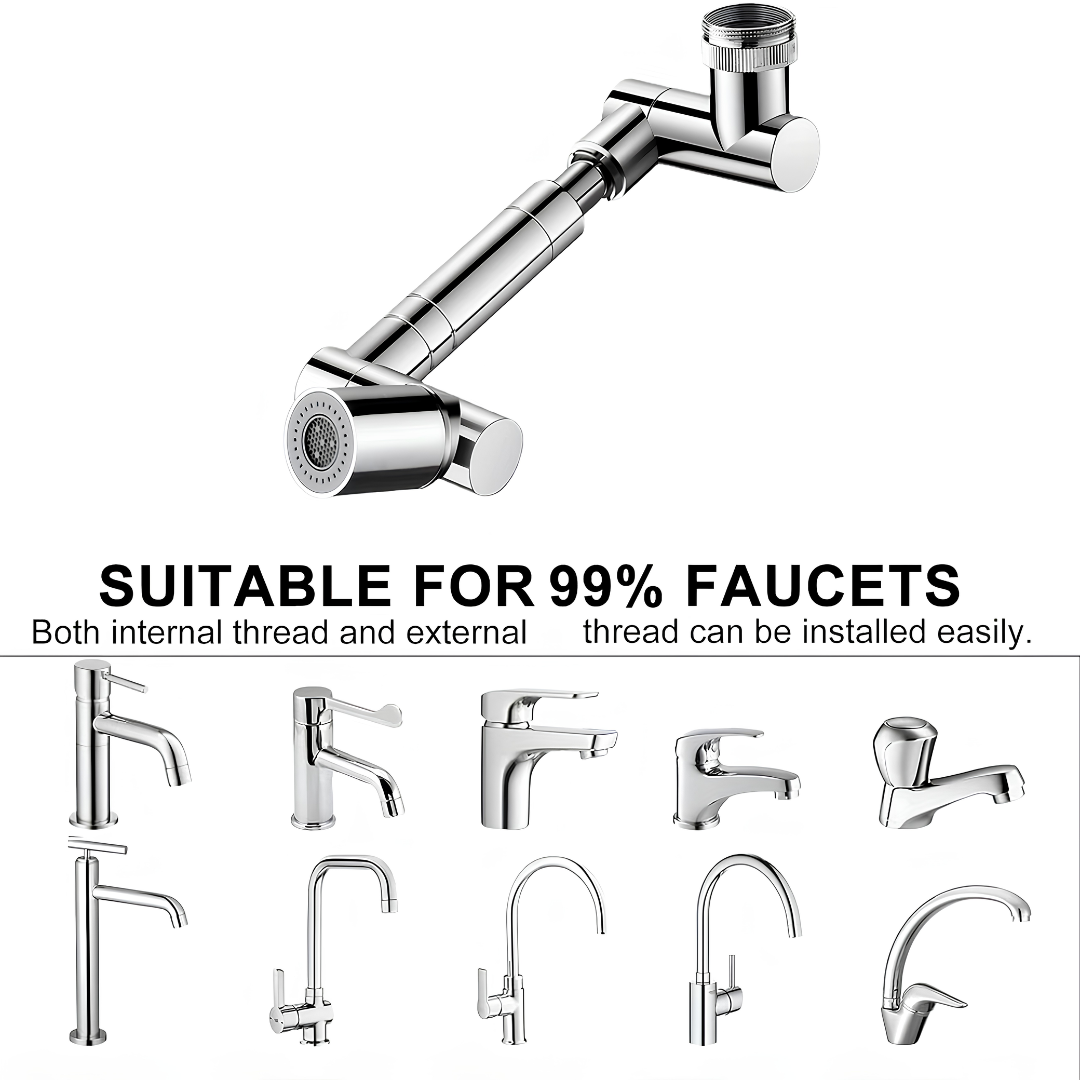 Rotating Faucet/Tap Extender | Stainless Steel | 360° rotation