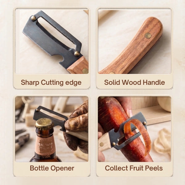 Zero Snag Wooden Peeler for Kitchen Tool
