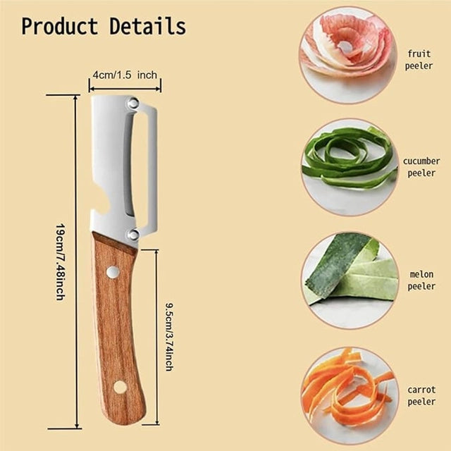 Zero Snag Wooden Peeler for Kitchen Tool